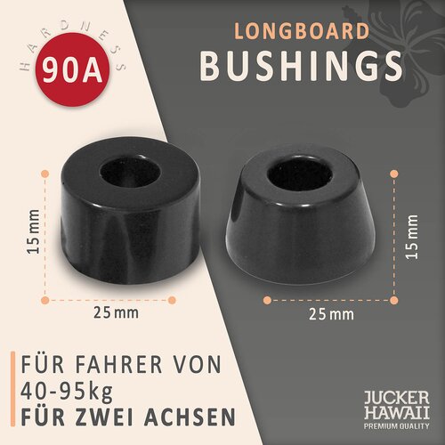 JUCKER HAWAII Longboard BUSHINGS 90A black - for all trucks