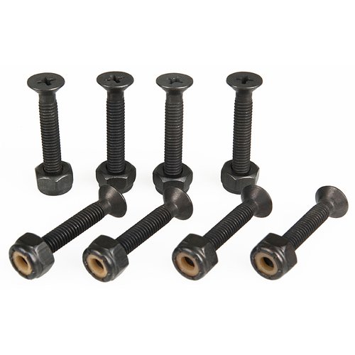 JUCKER HAWAII Longboard Skateboard Screws and Nuts 1 1/8 Inch (Top Mount)